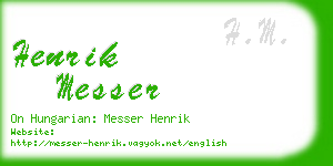 henrik messer business card